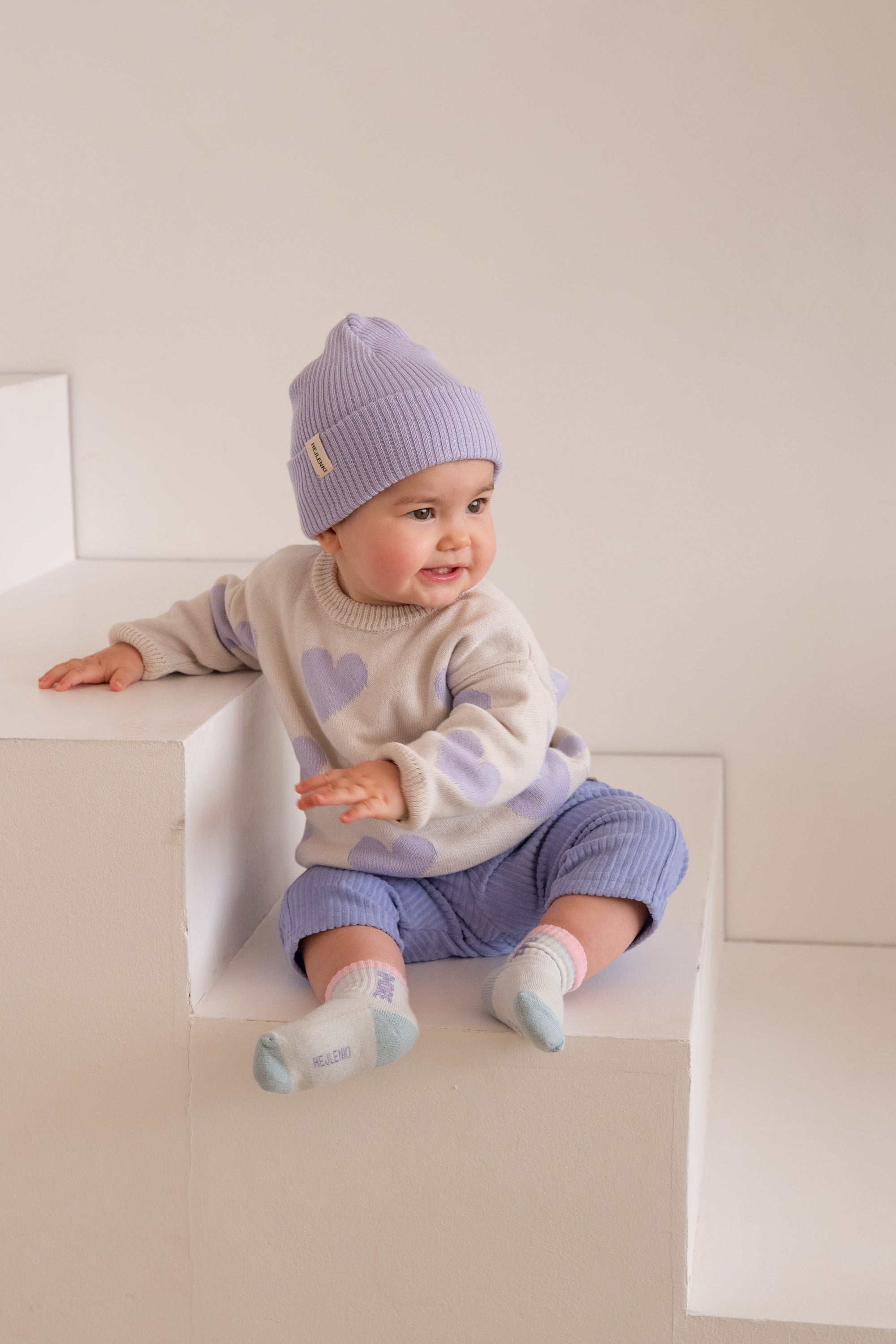 JACQUARD KNIT PULLI HEARTS
