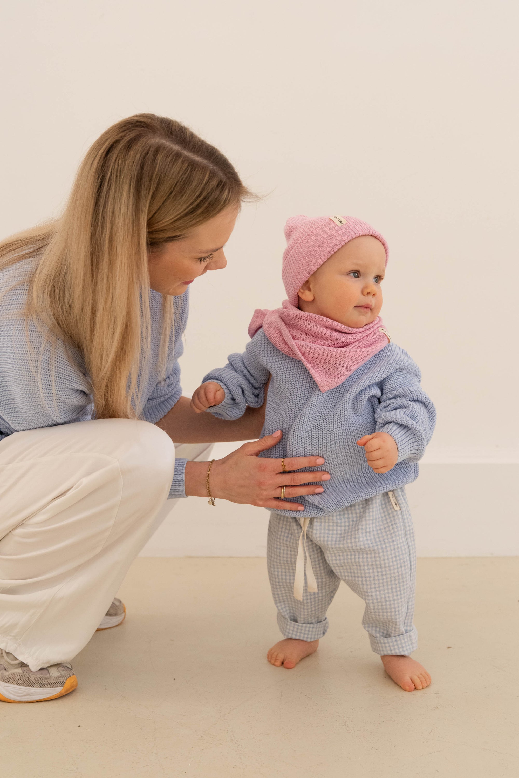 CHUNKY KNIT PULLI MILKY BLUE