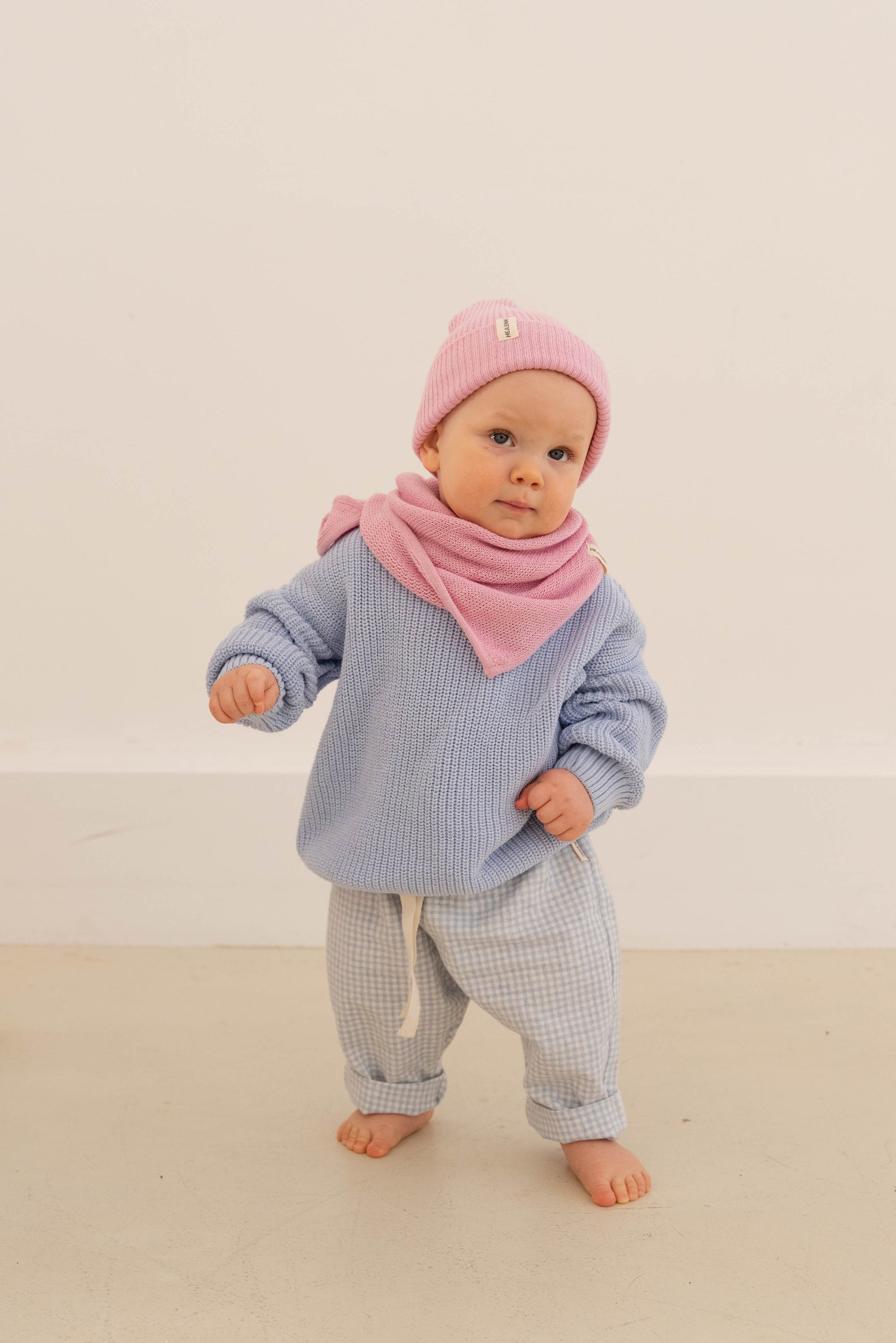 CHUNKY KNIT PULLI MILKY BLUE