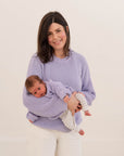 MOM CHUNKY KNIT PULLI LAVENDER CREAM