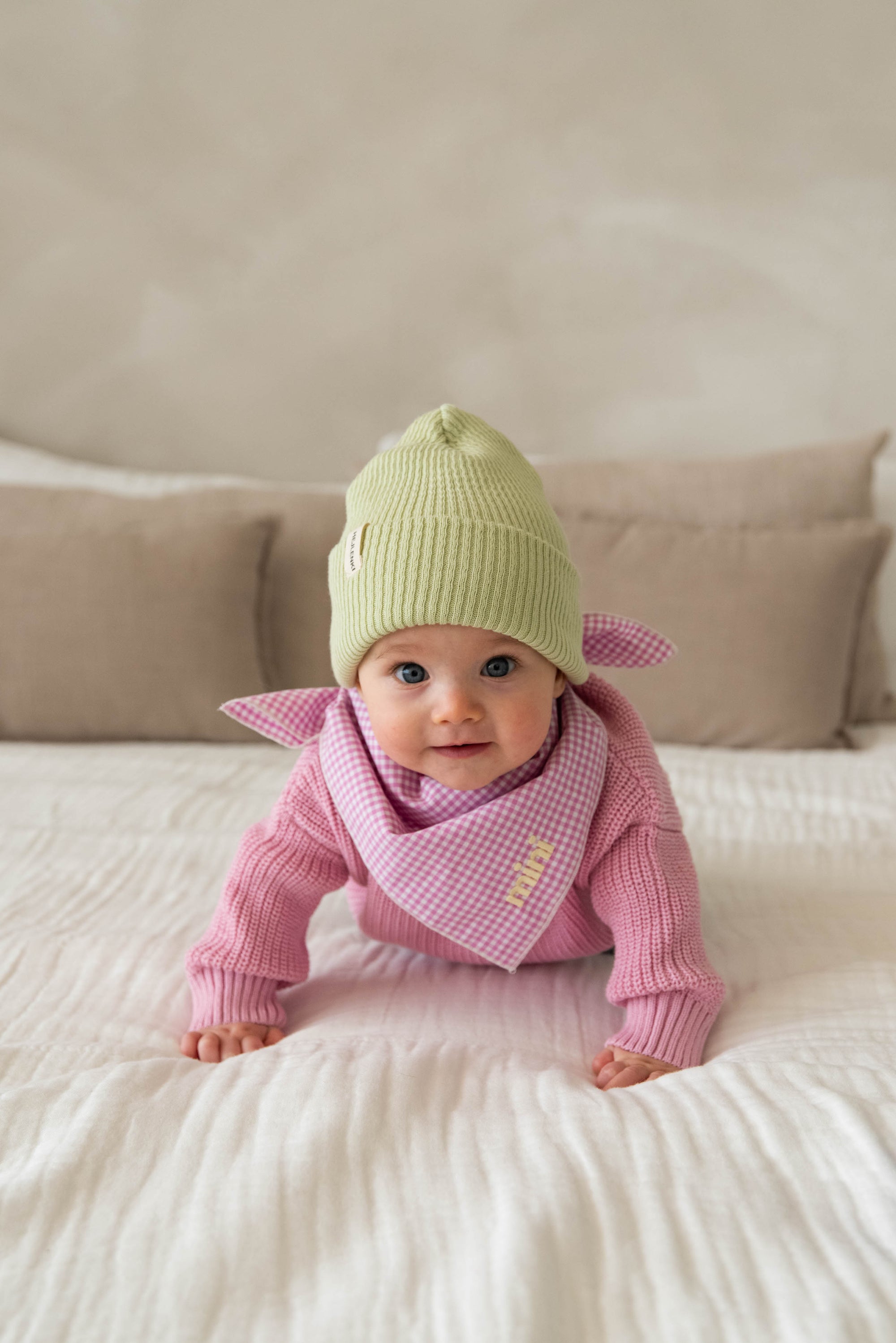 KNIT BEANIE MATCHA MILK