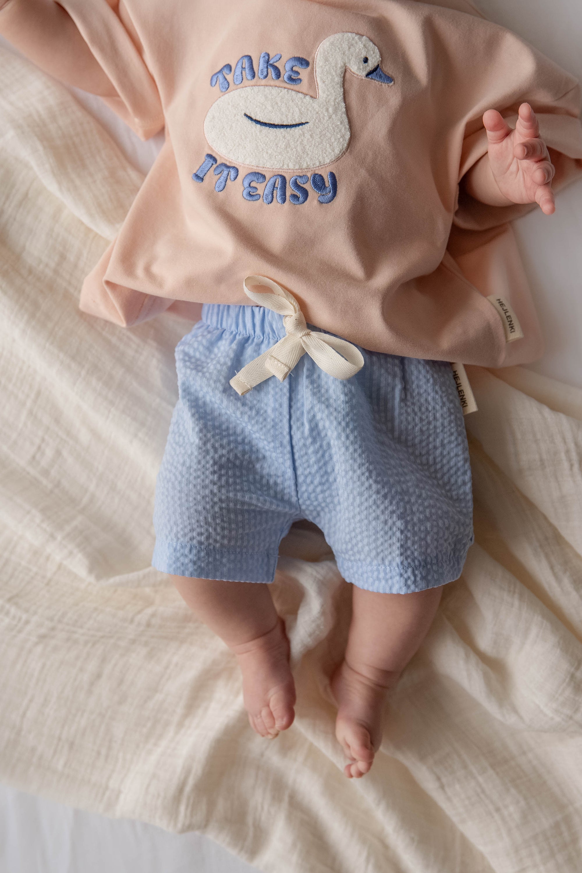 SEERSUCKER SHORTS BLUE