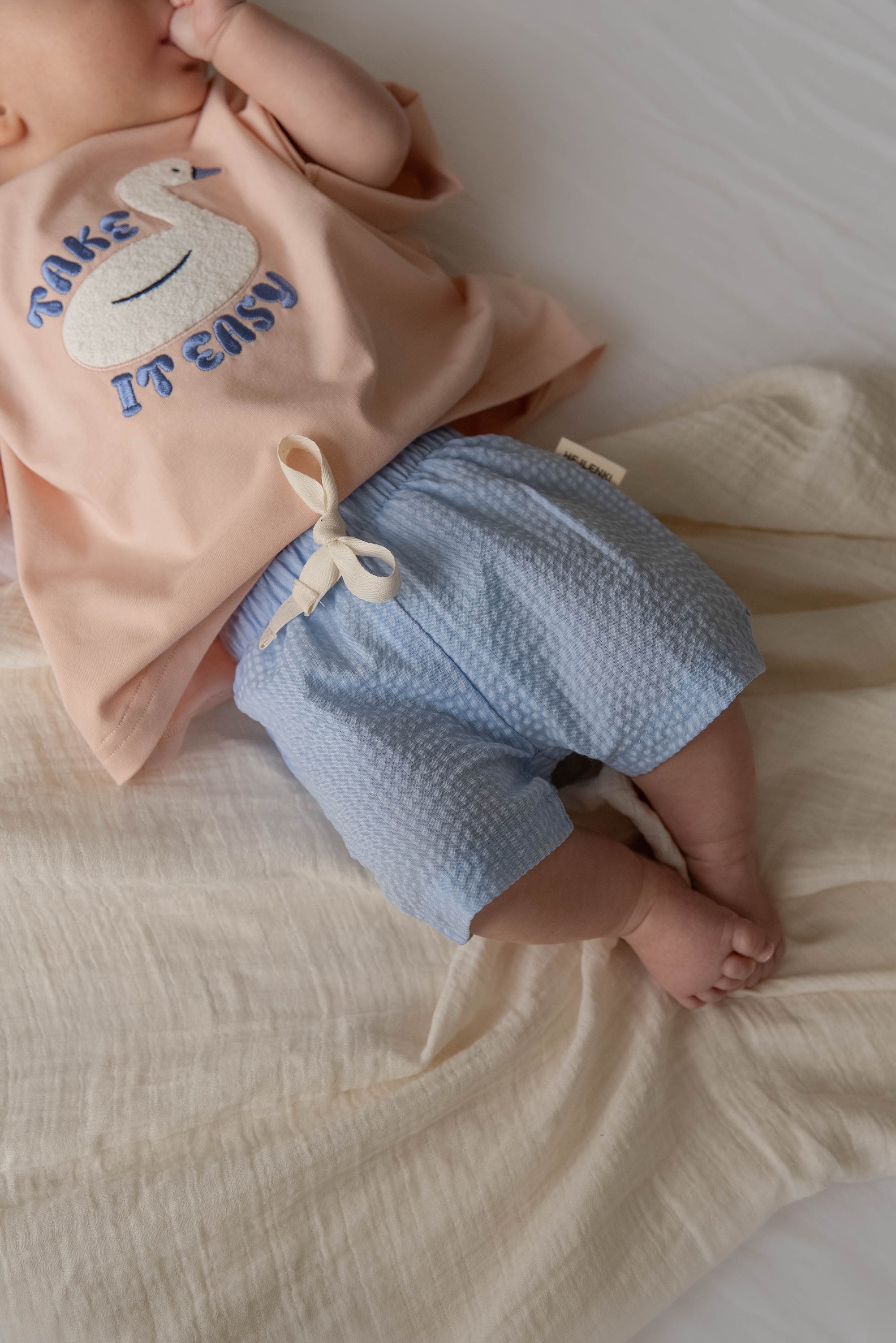 SEERSUCKER SHORTS BLUE