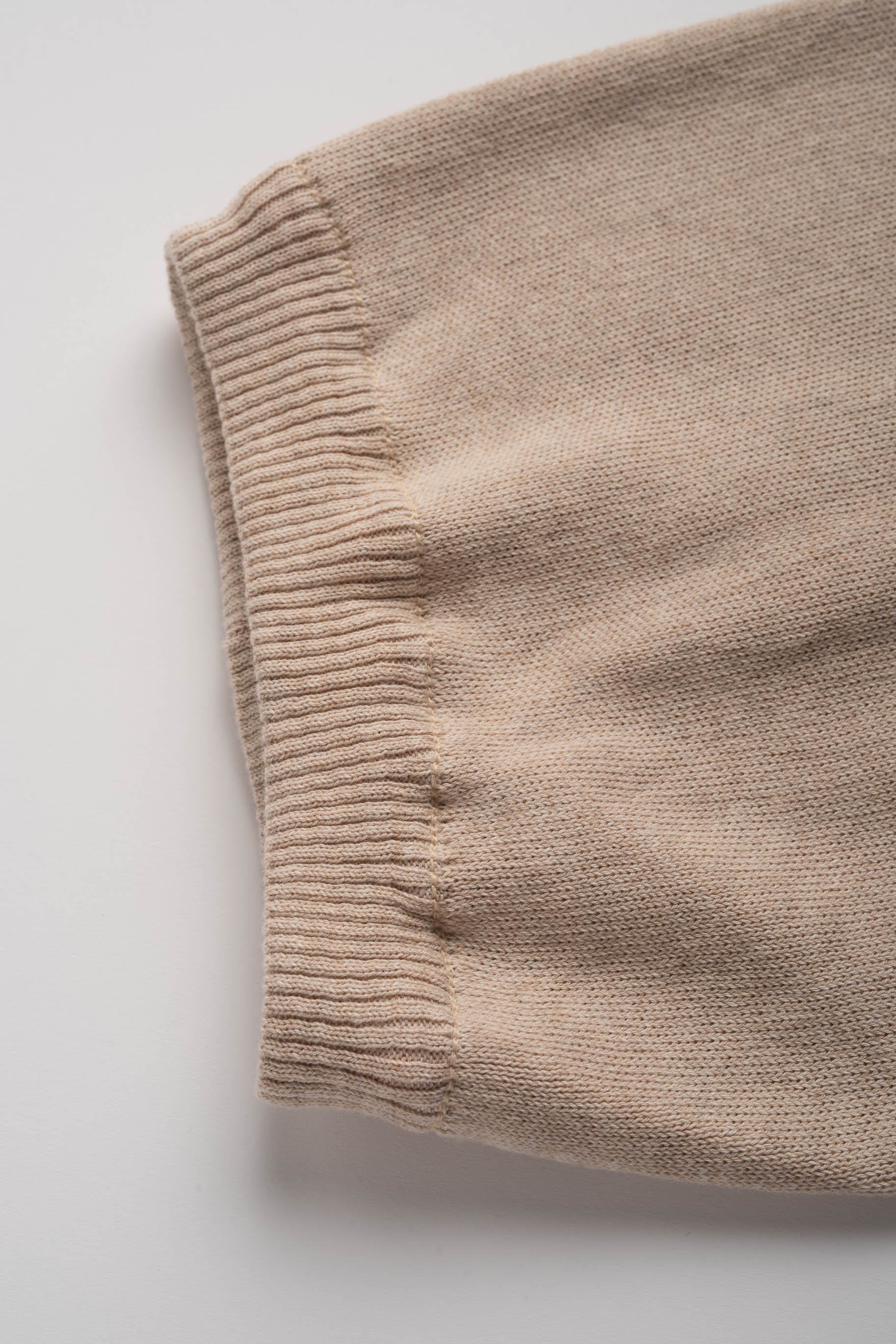 COTTON KNIT LEGGINGS BEIGE