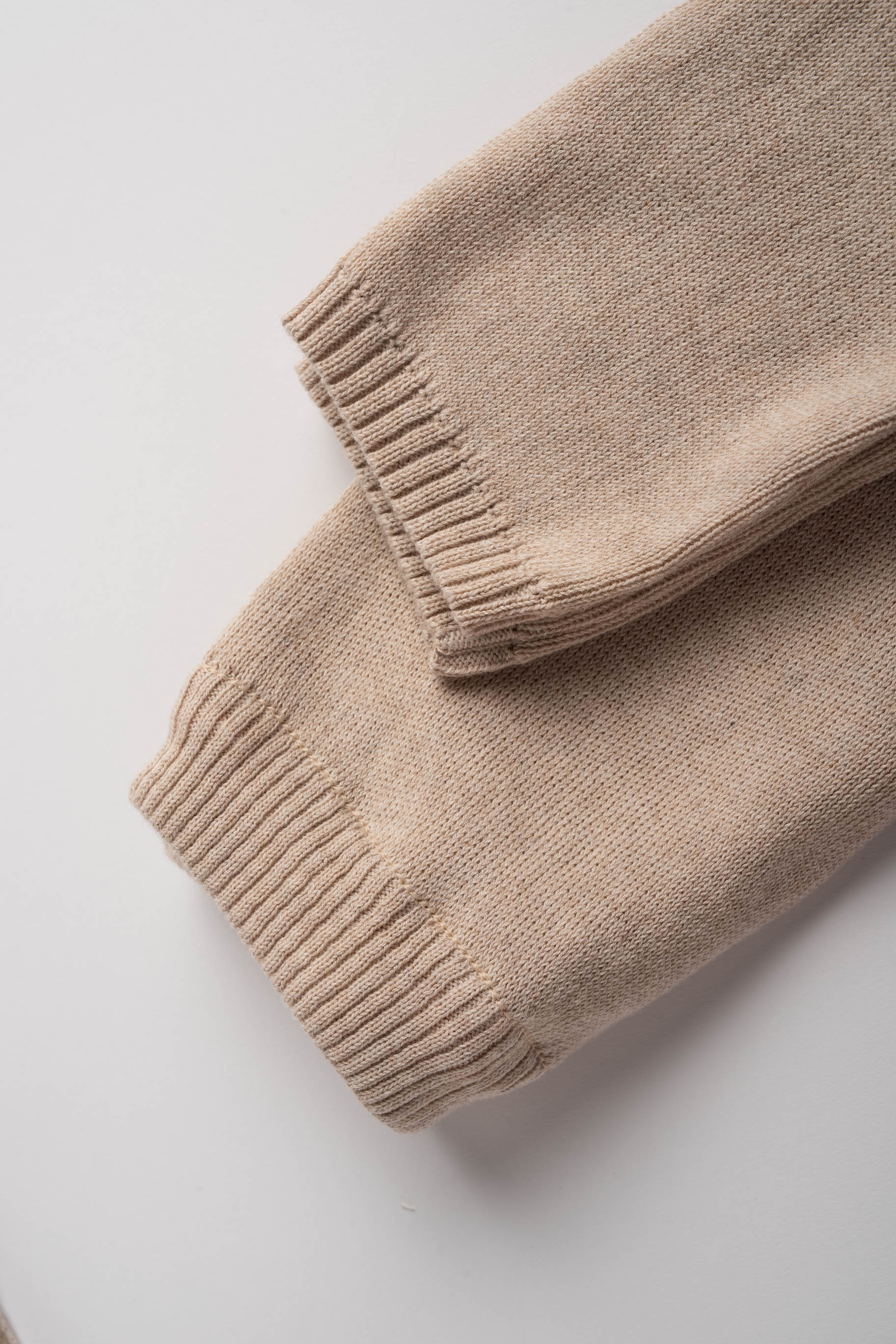 COTTON KNIT LEGGINGS BEIGE
