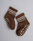 WARM ANTI-SLIP SOCKS BISOUS BROWN