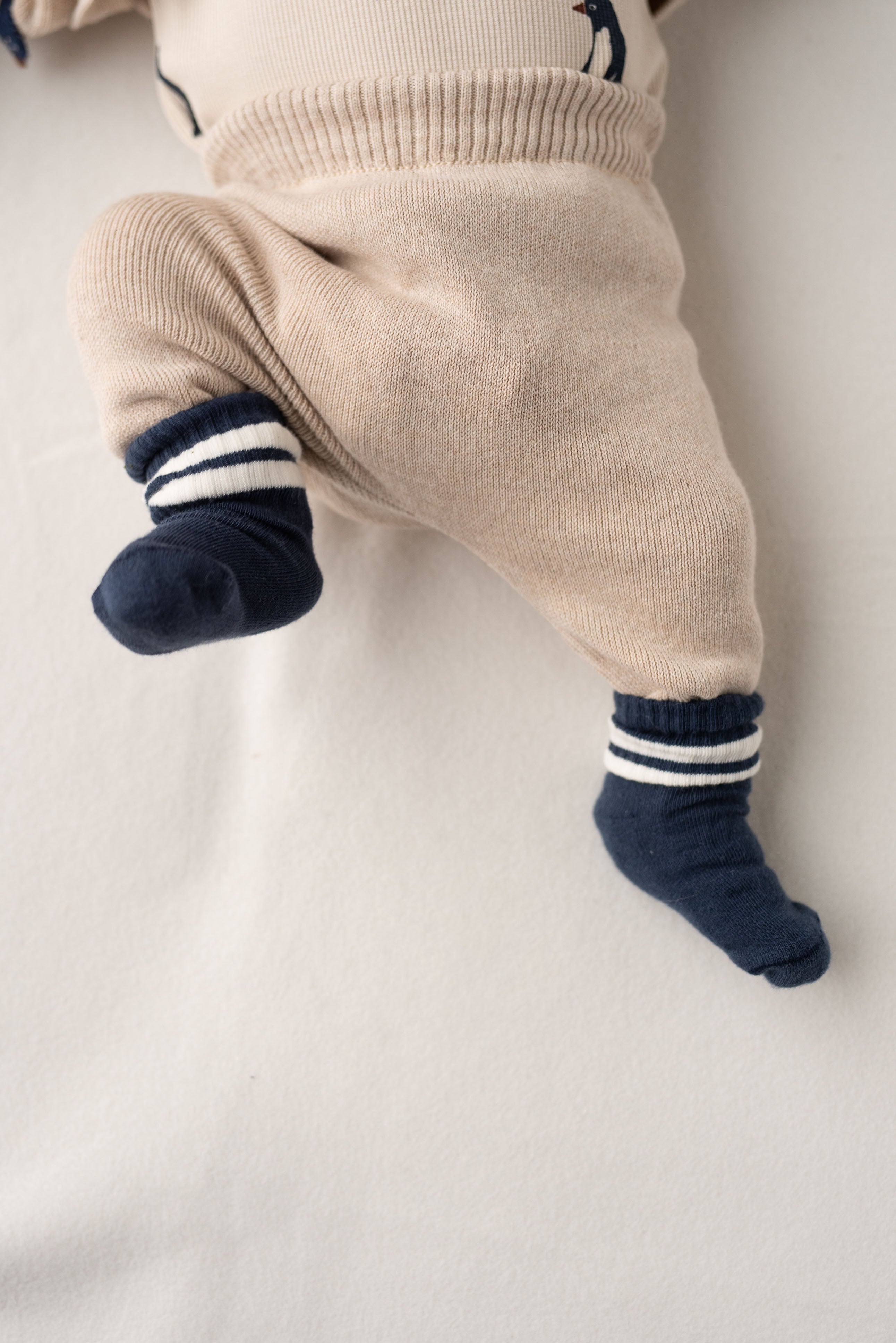 COTTON KNIT LEGGINGS BEIGE
