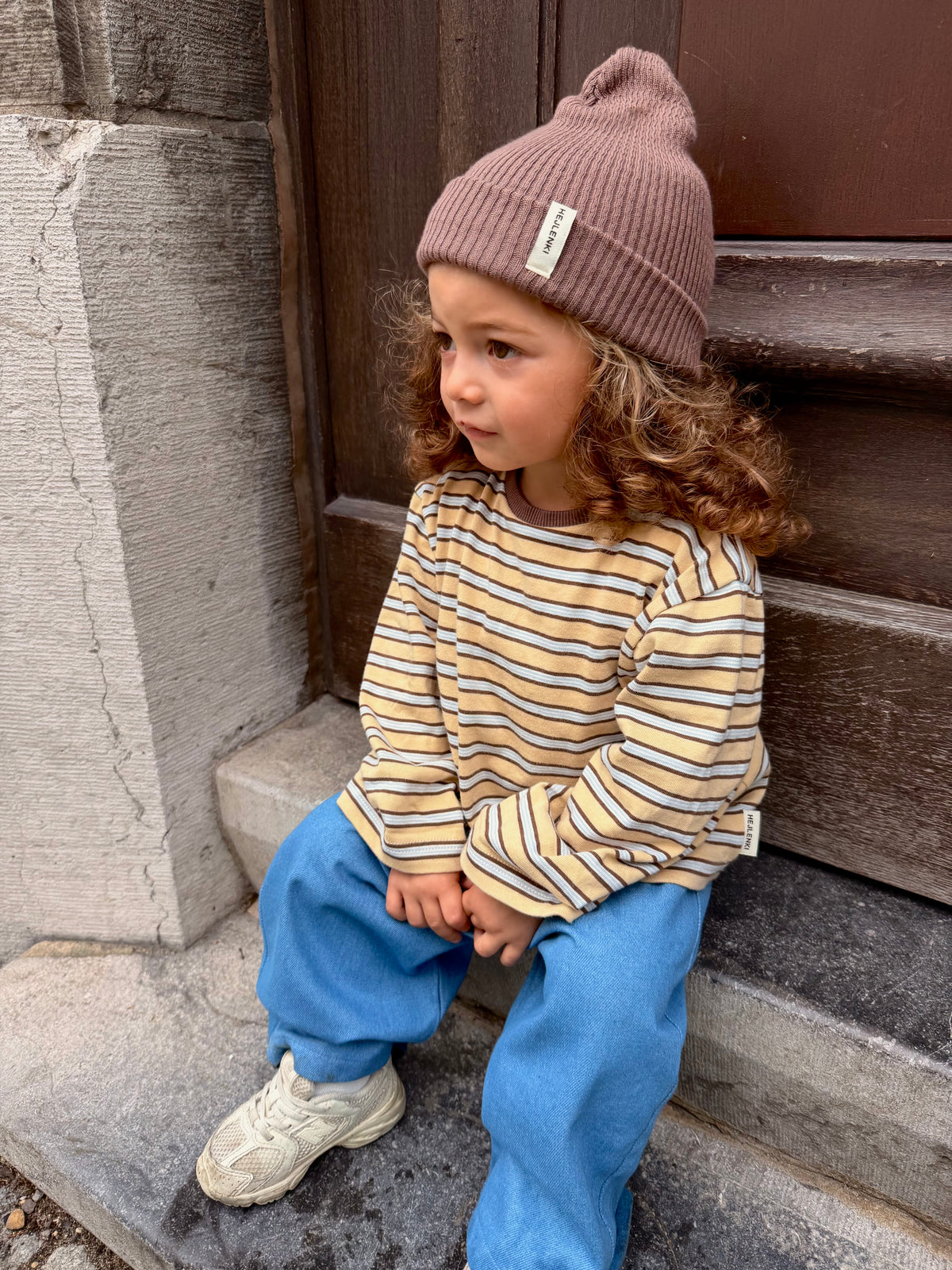 OVERSIZE LONGSLEEVE STRIPED HONEY