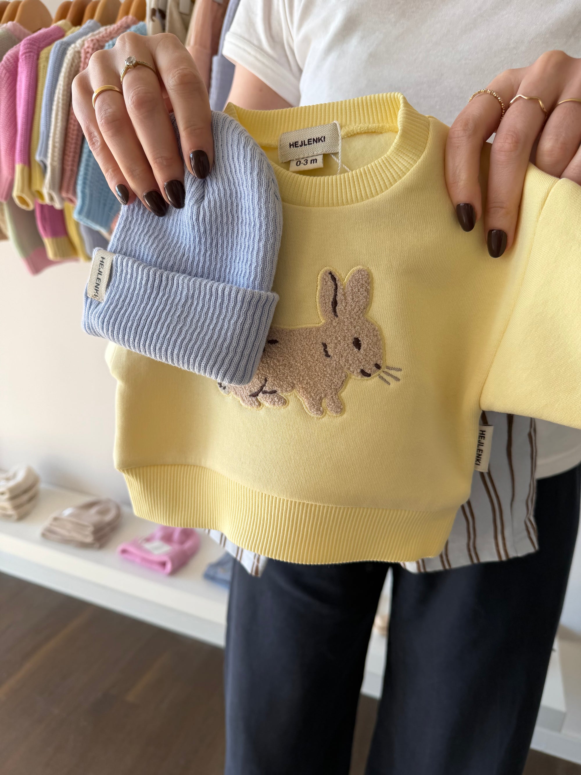 PETIT LAPIN SWEATER PEAR SORBET