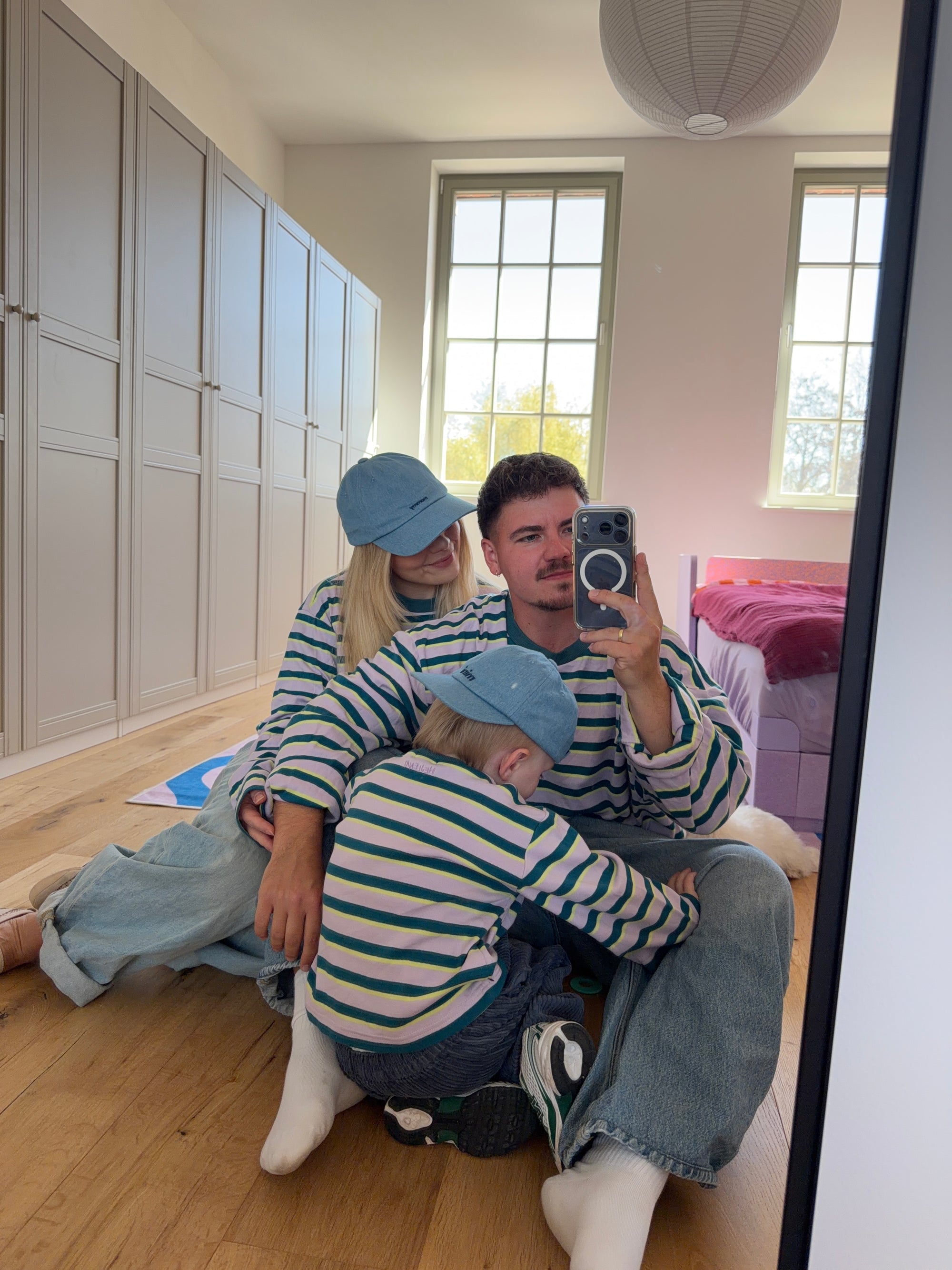 WOMEN OVERSIZE LONGSLEEVE BERRY STRIPED