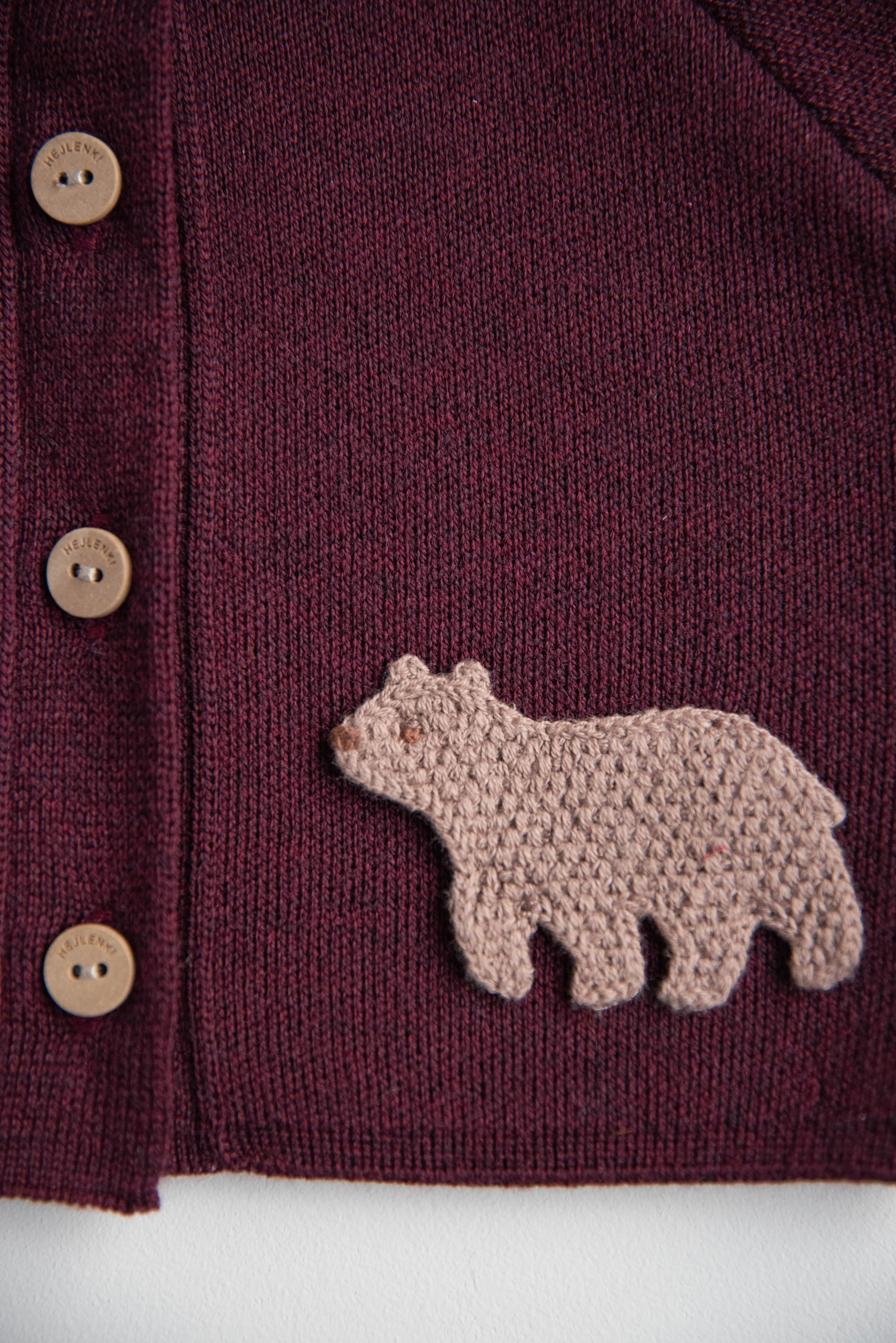 BEAR MERINO WOOL CARDIGAN