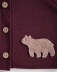 BEAR MERINO WOOL CARDIGAN