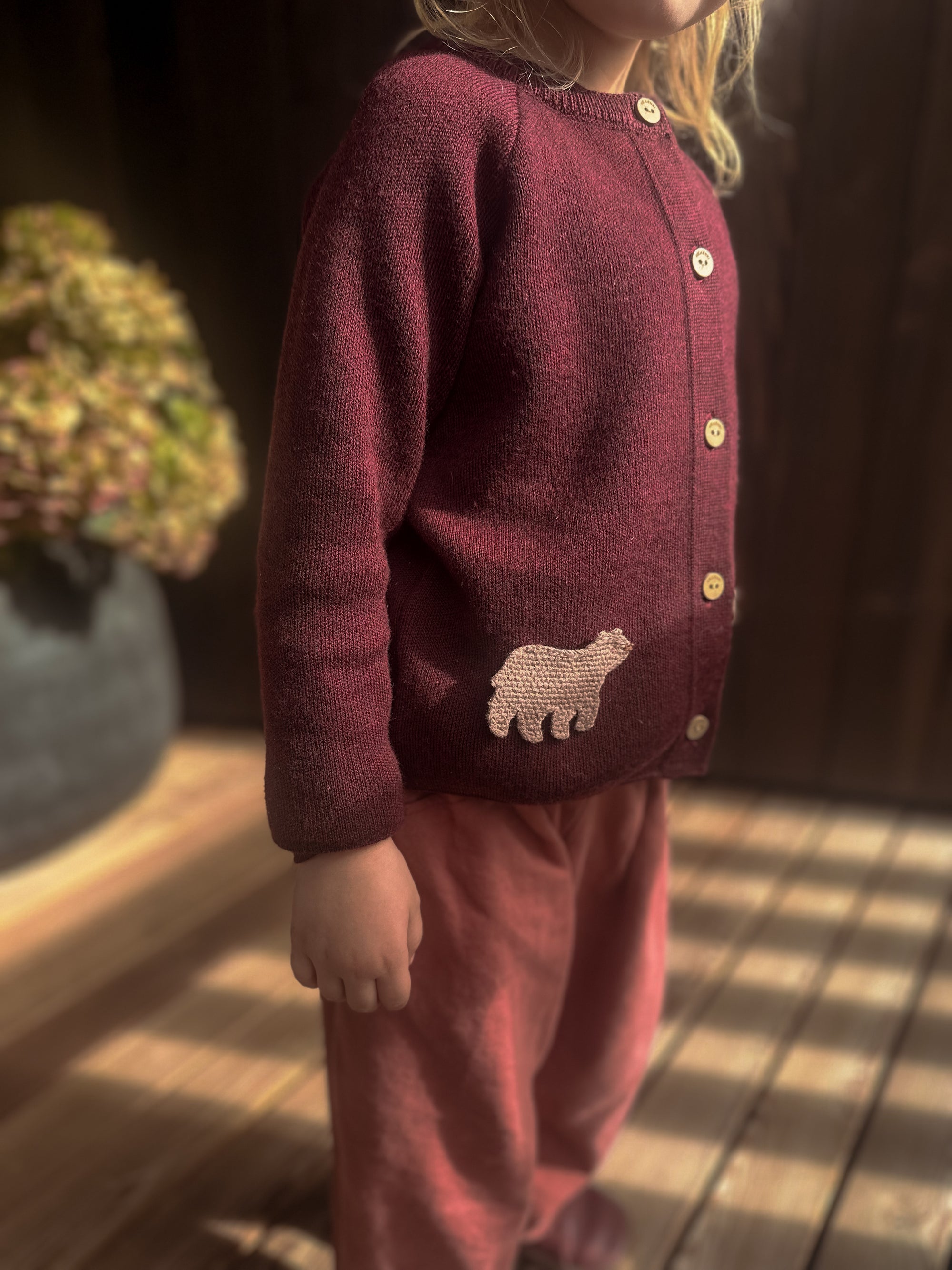 BEAR MERINO WOOL CARDIGAN