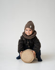MERINO WOOL FLEECE JACKET CHOCOLATE BROWN