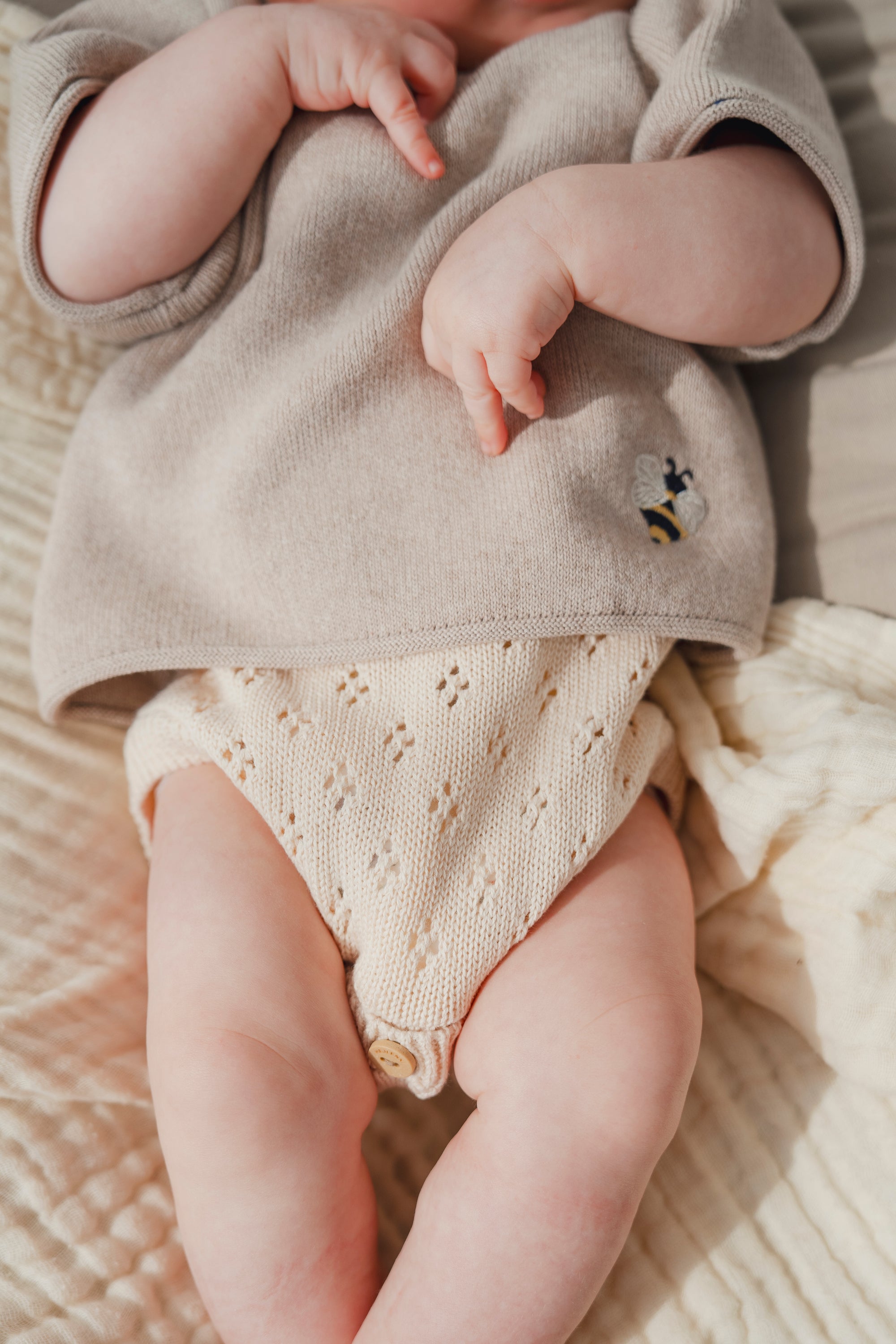 POINTELLE KNIT ROMPER