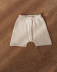 KNIT SHORTS BEIGE MELANGE