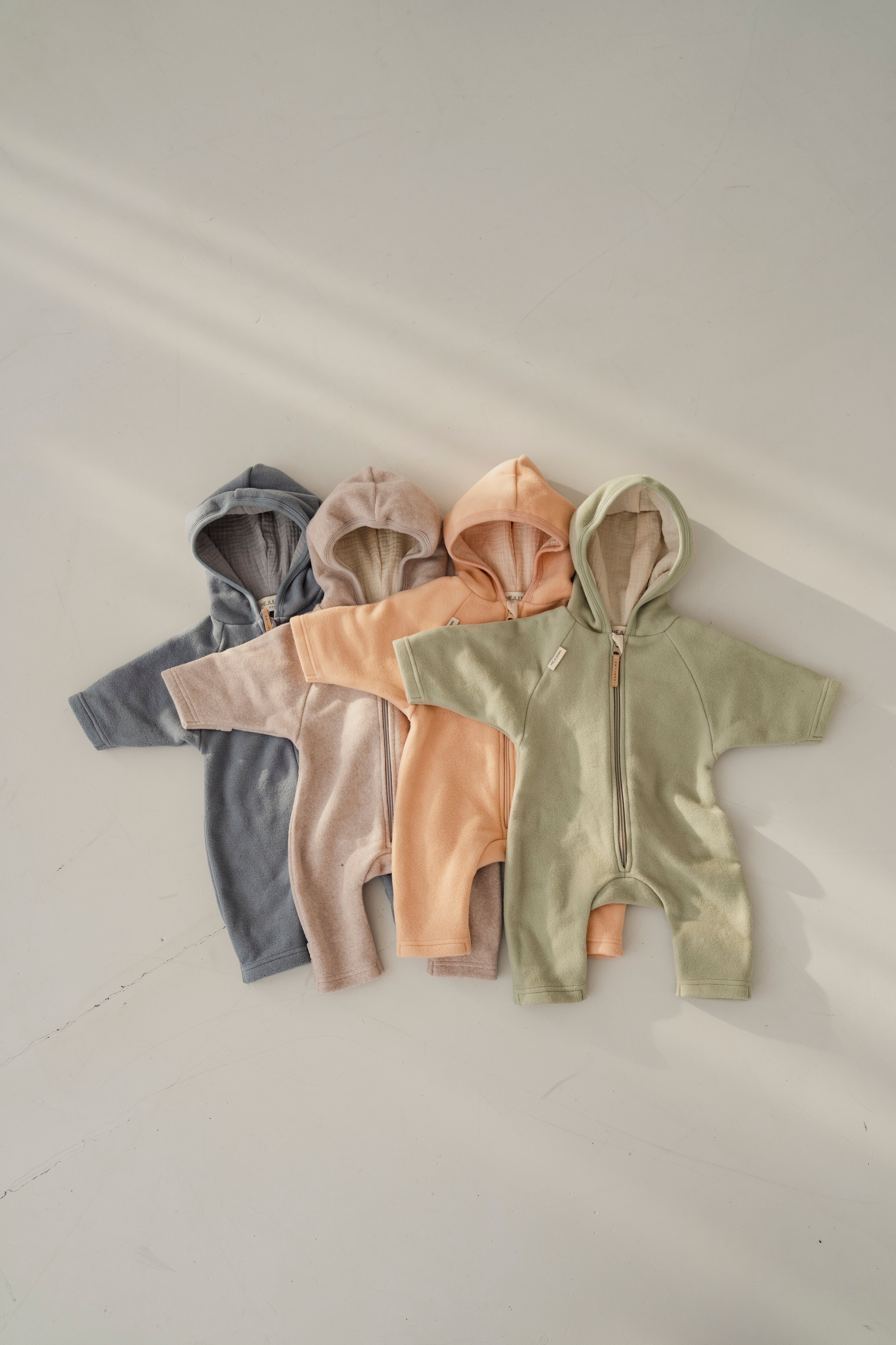 ORGANIC FLEECE OVERALL DUSTY BLUE