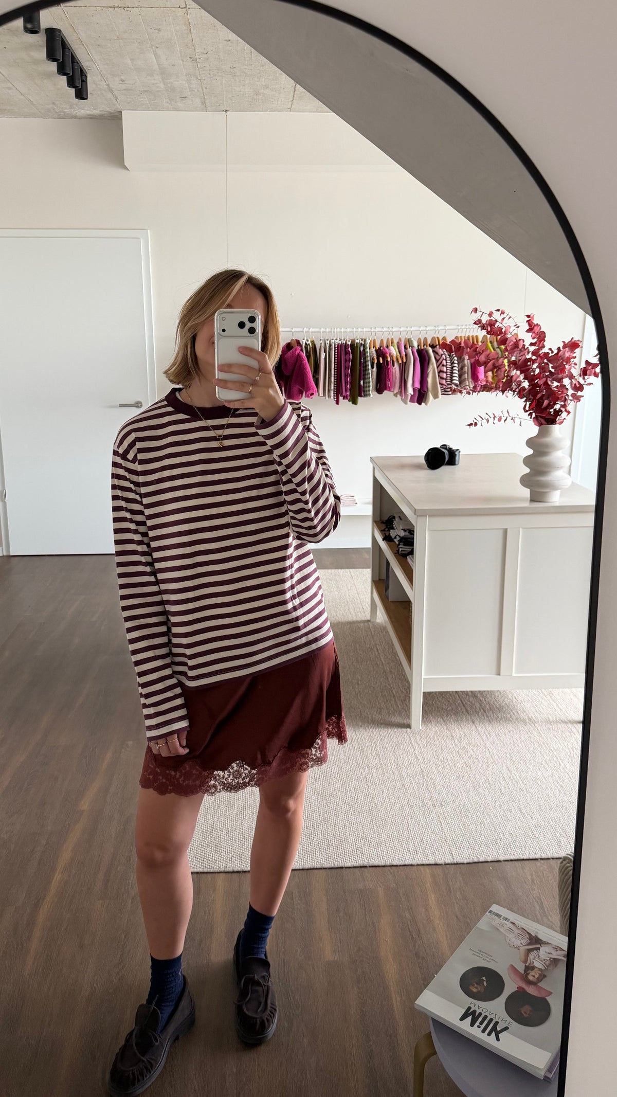 WOMEN OVERSIZED LONGSLEEVE STRIPED BILI