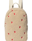 KIDS BACKPACK HEARTS TEDDY ECRU