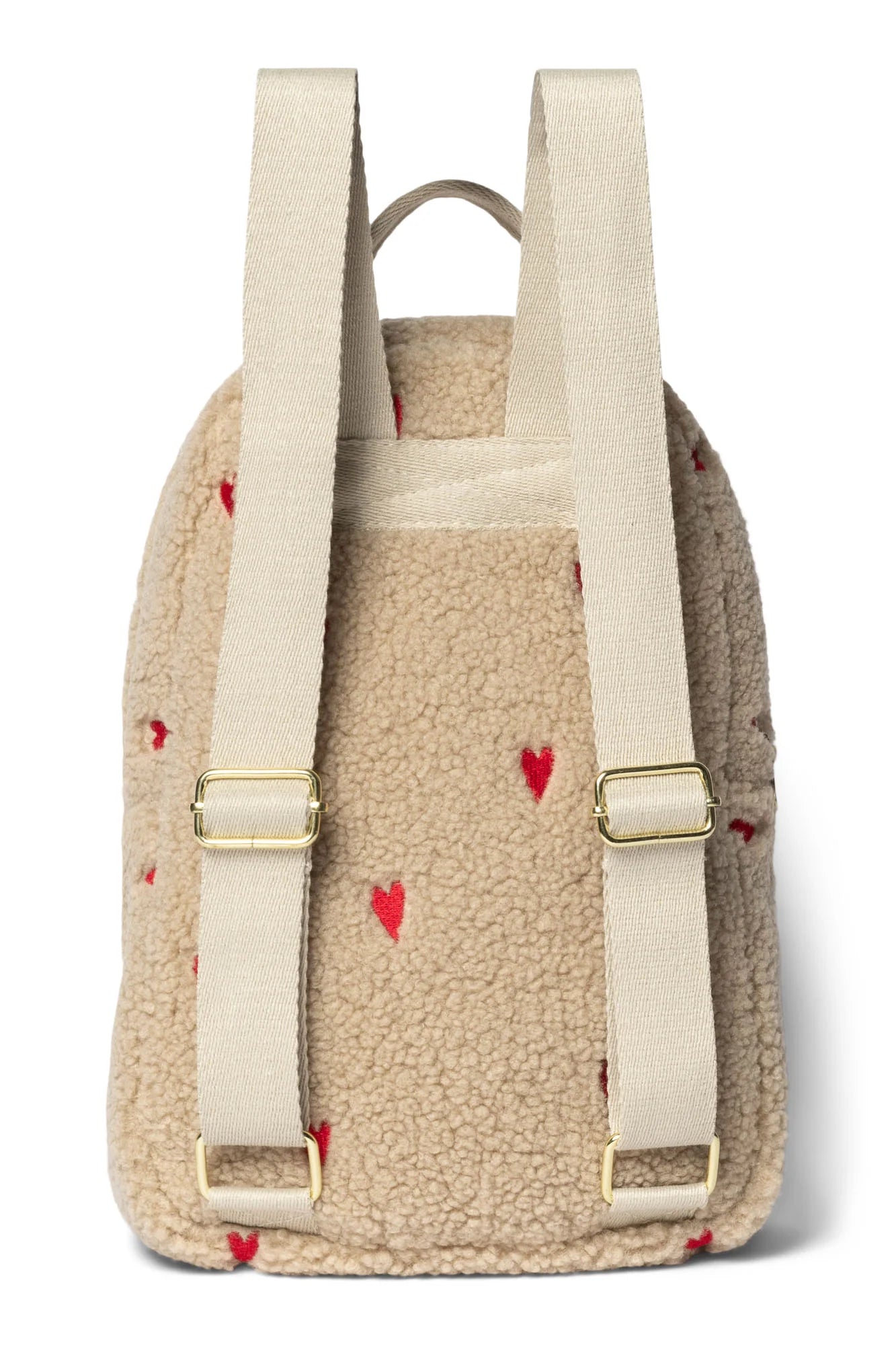 KIDS BACKPACK HEARTS TEDDY ECRU