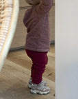 SOFT RIB LEGGINGS BURGUNDY