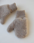 MERINO WOOLFLEECE MITTENS BEIGE MELANGE