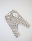 PURE WOOL LEGGINGS STRIPES BEIGE MELANGE