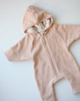 ORGANIC FLEECE OVERALL APRICOT