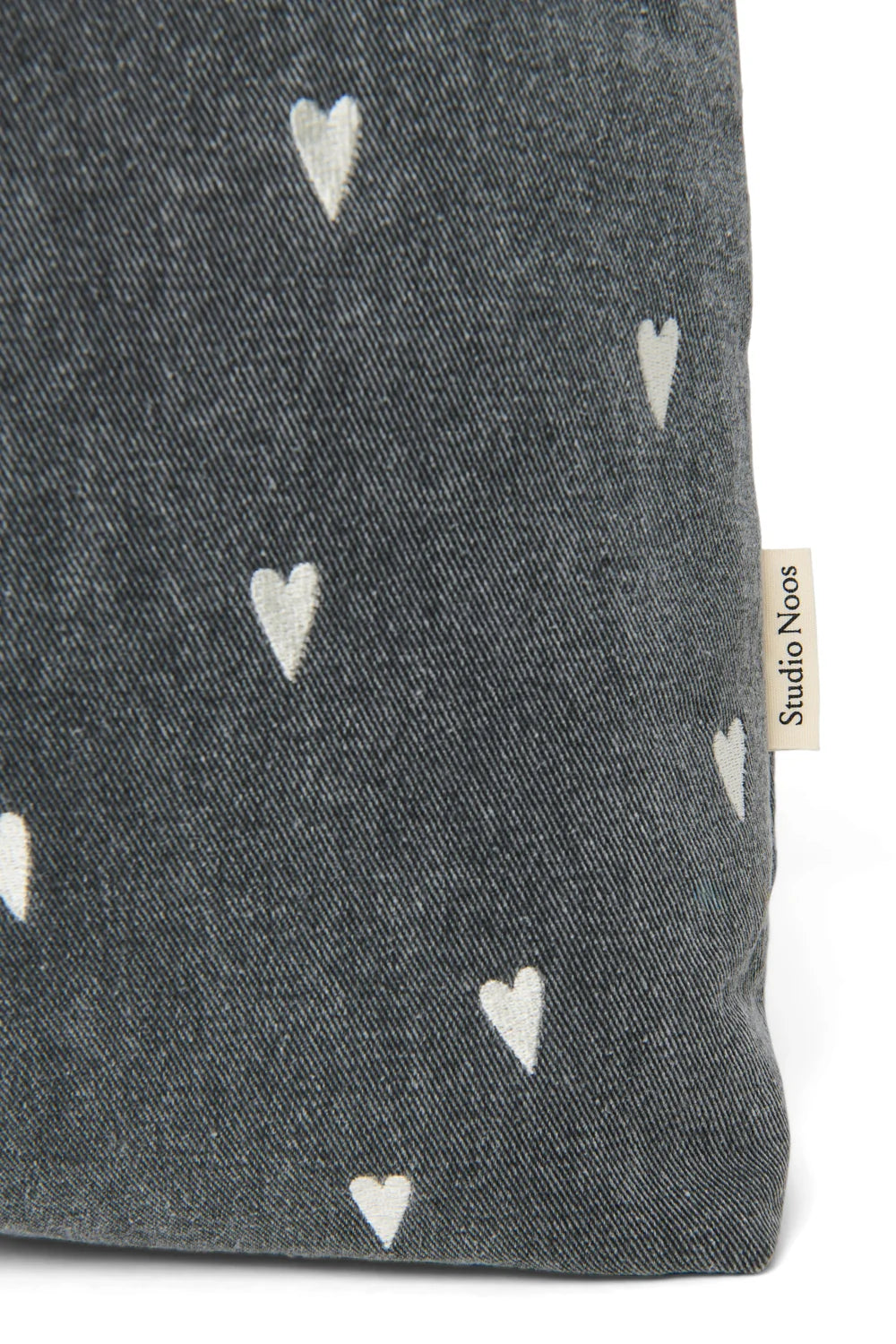 MOM BAG GREY DENIM HEARTS