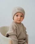 WOOL KNIT BEANIE TRUFFLE (cashmere blend)