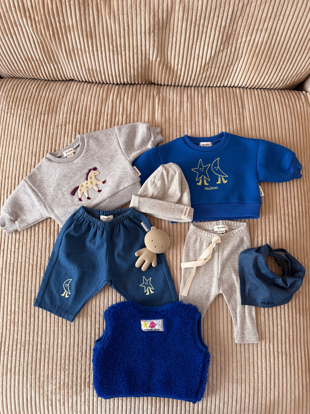 MERINO TEDDY VEST BLU