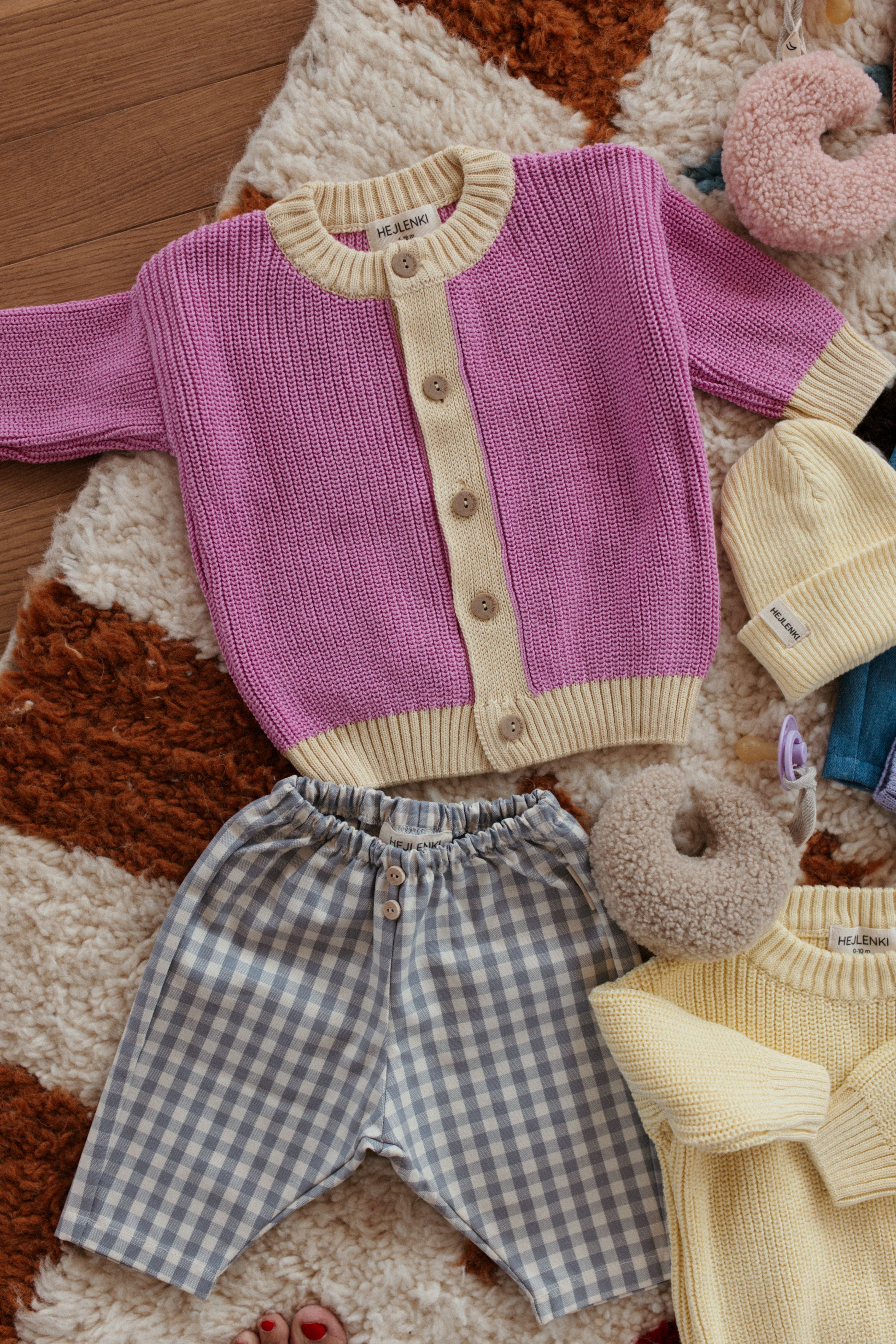 CHUNKY KNIT CARDIGAN CANDY/BUTTER