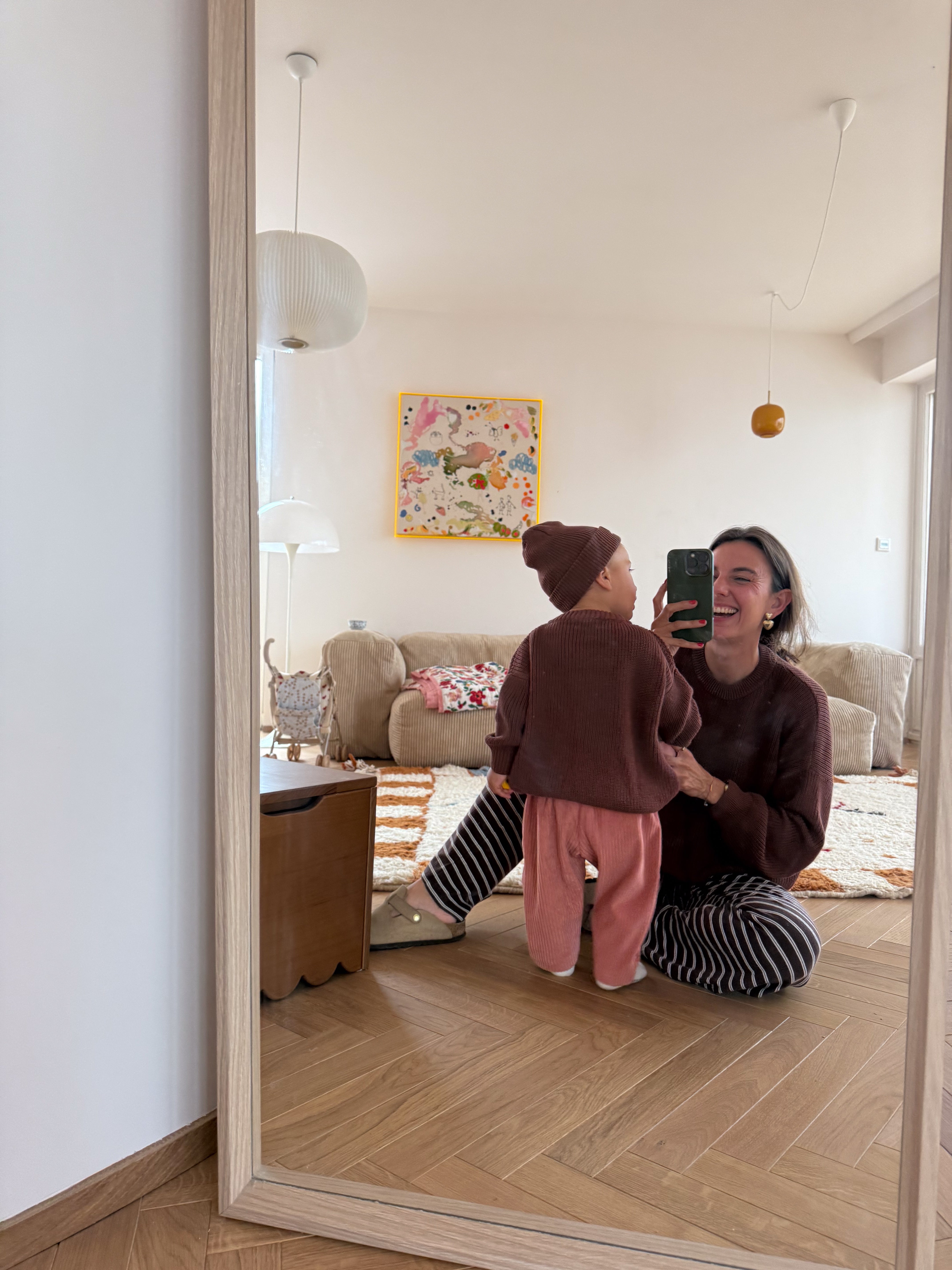 MOM CHUNKY KNIT PULLI BAKED BROWNIE