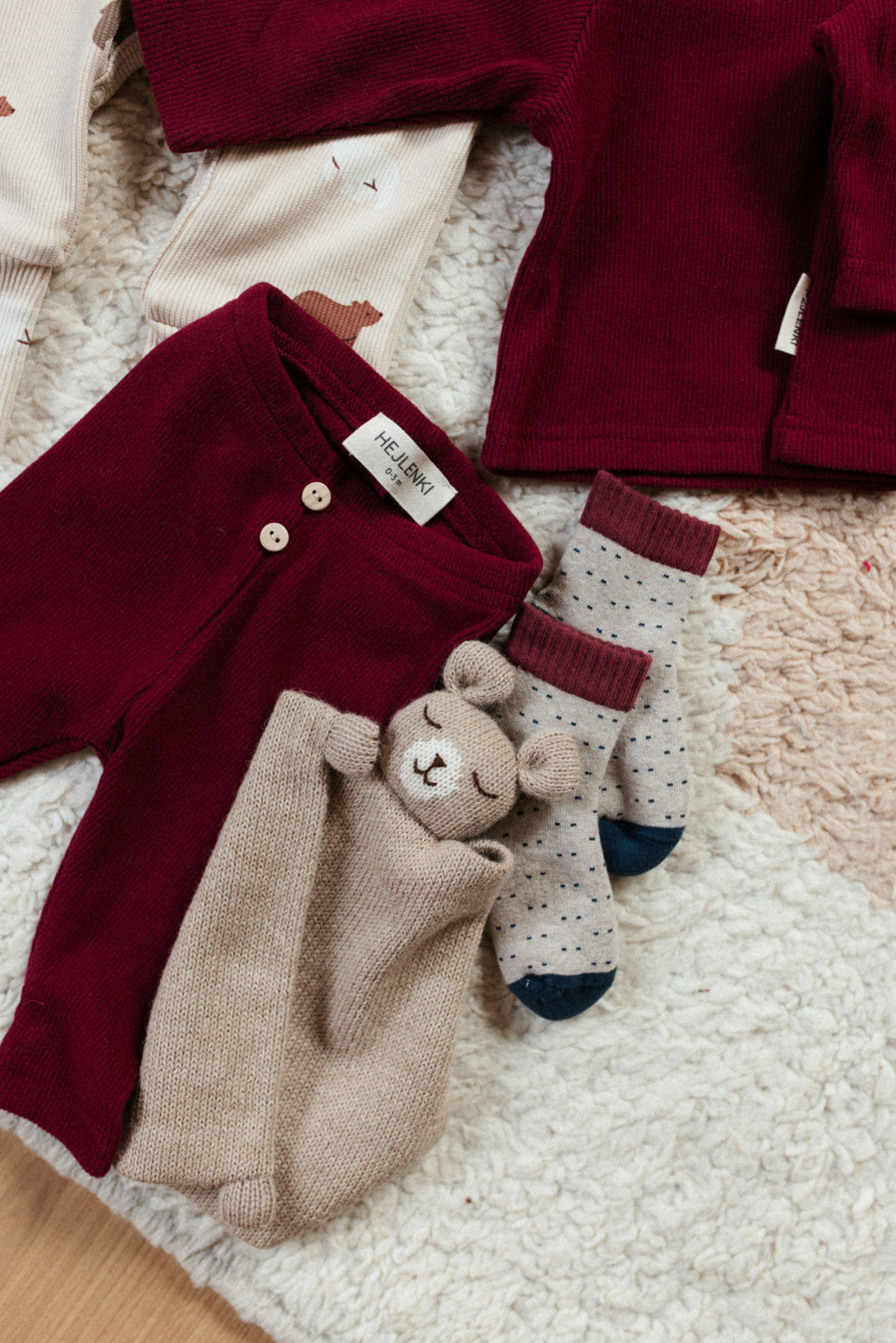 SOFT RIB LEGGINGS BURGUNDY
