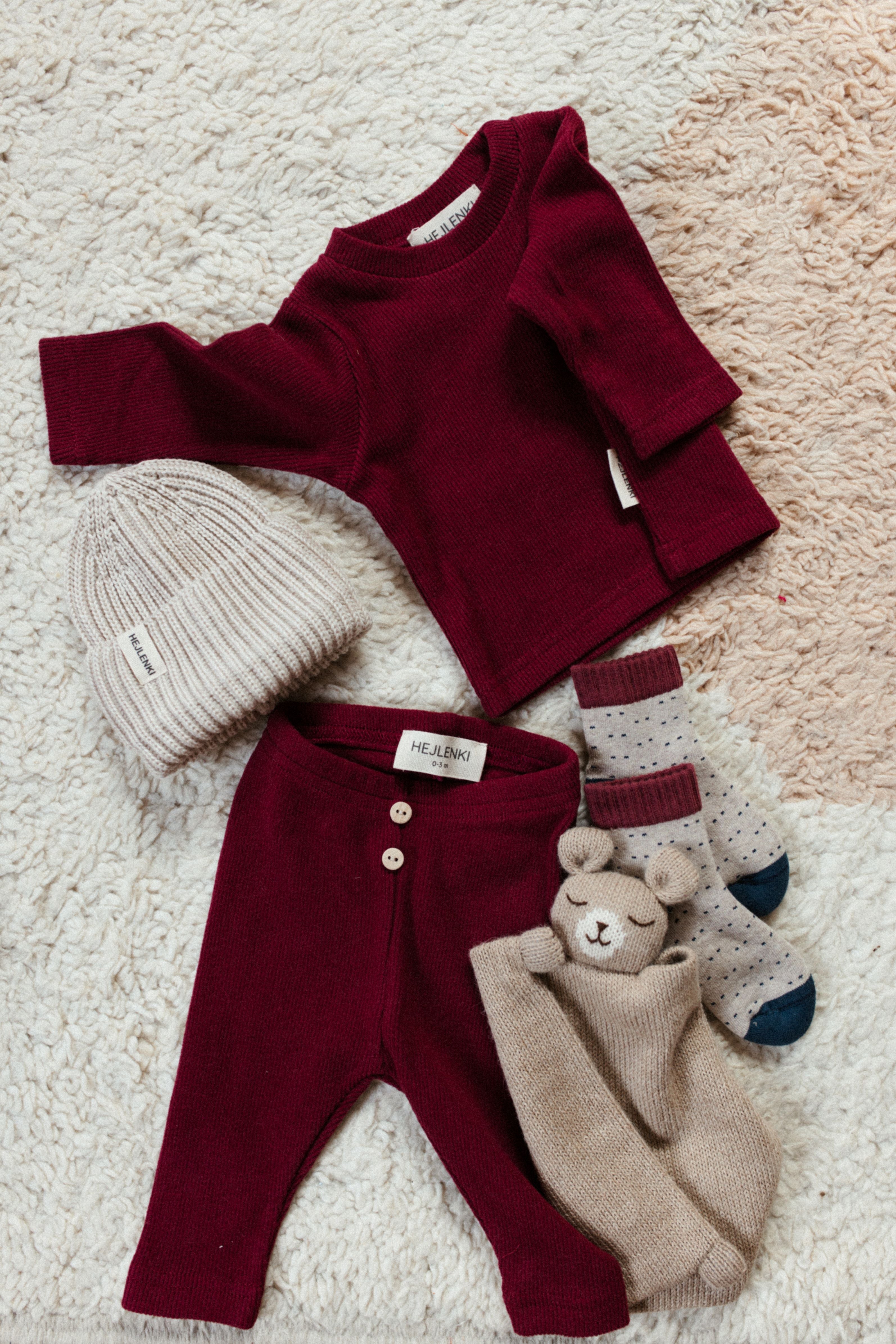 SOFT RIB LEGGINGS BURGUNDY