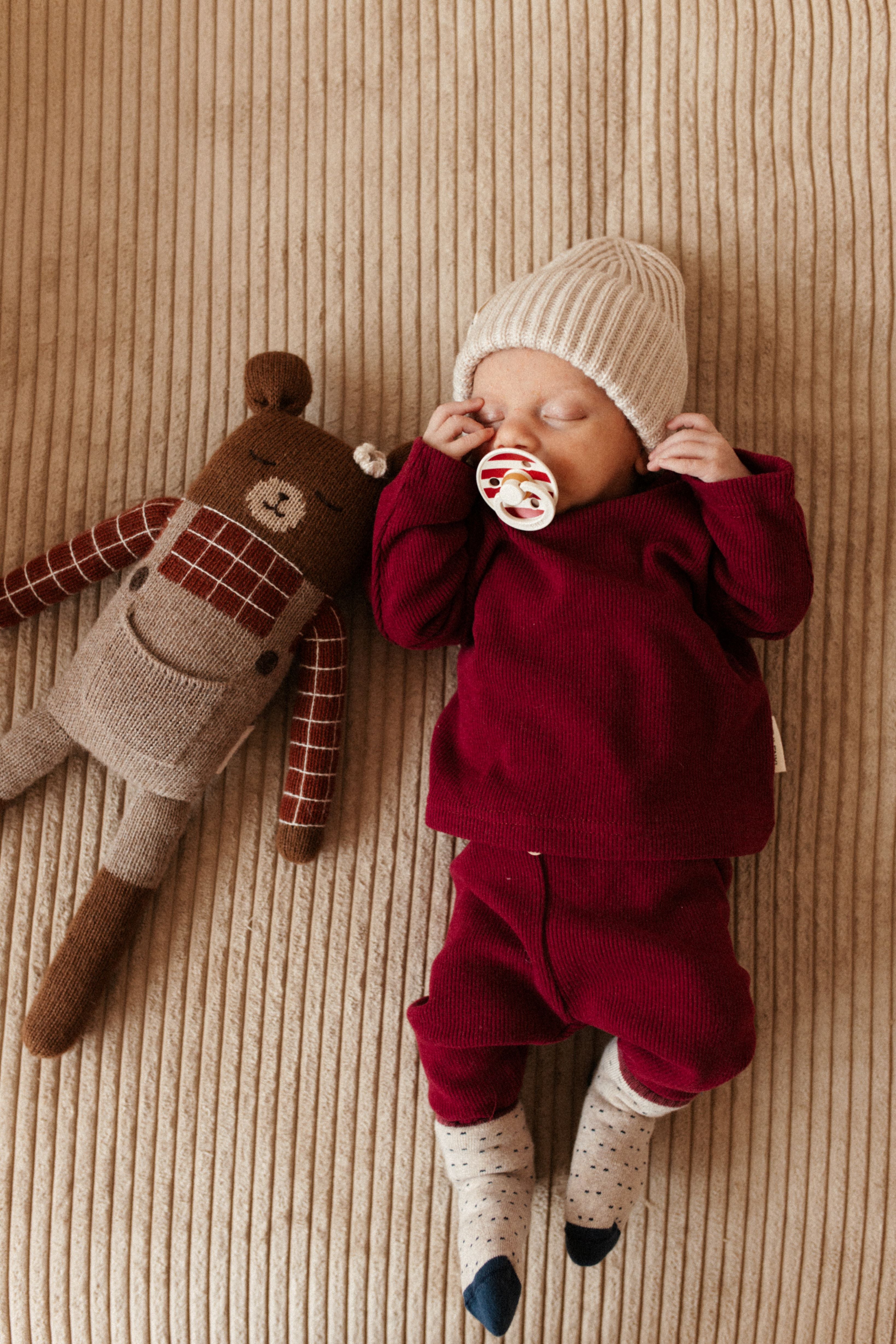 SOFT RIB LEGGINGS BURGUNDY