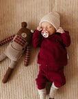 SOFT RIB LEGGINGS BURGUNDY