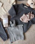 KNIT CUDDLE CLOTH BUNNY GREY