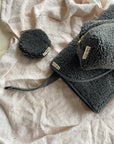 TEDDY POUCH BAG DARK GREY